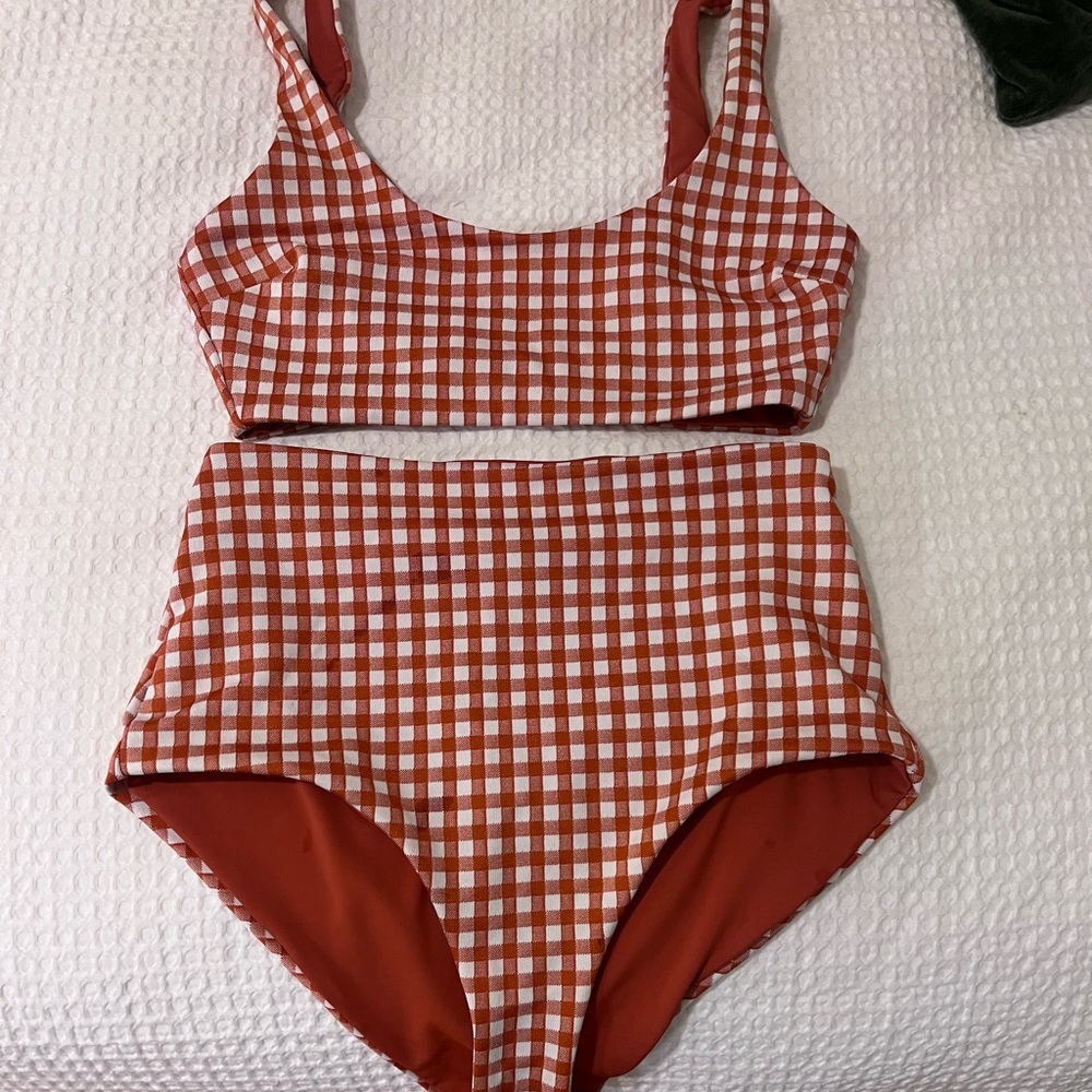 Mara Hoffman Lira Bikini Top & Lydia High Waist Bikini Bottoms